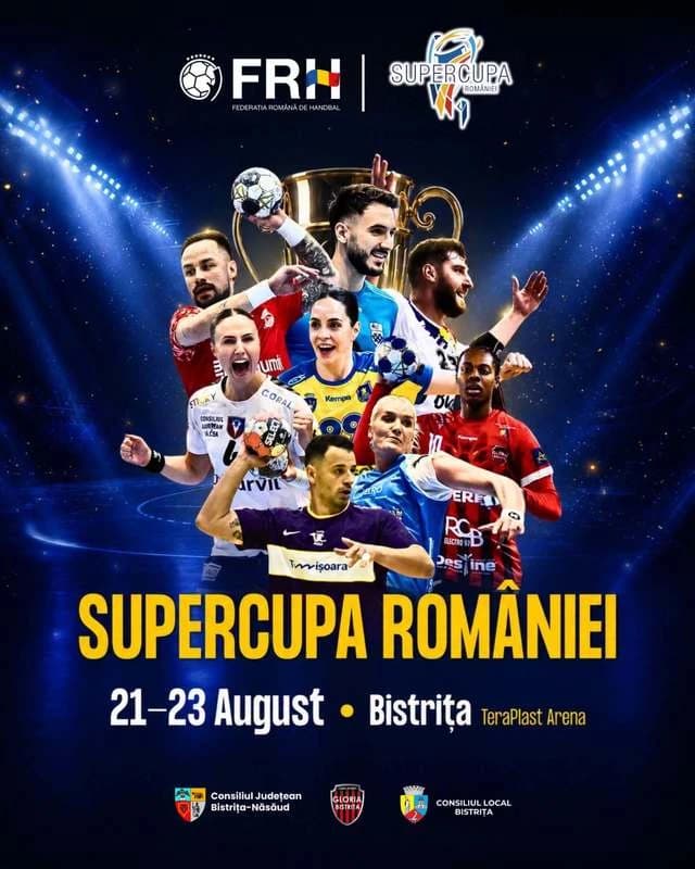 Handbal: Turneele Supercupei României, la feminin şi masculin, găzduite de Bistriţa, între 21-23 aug