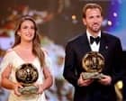 Harry Kane claims men’s Ballon d’Or to end England’s 25-year wait for winner