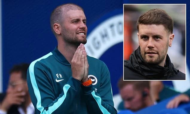 Has Brighton boss Fabian Hurzeler had ANOTHER hair transplant at 33? German shows off drastic new lo