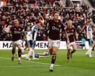 Hearts see off Falkirk but Celtic’s late drama sets up final-day title showdown