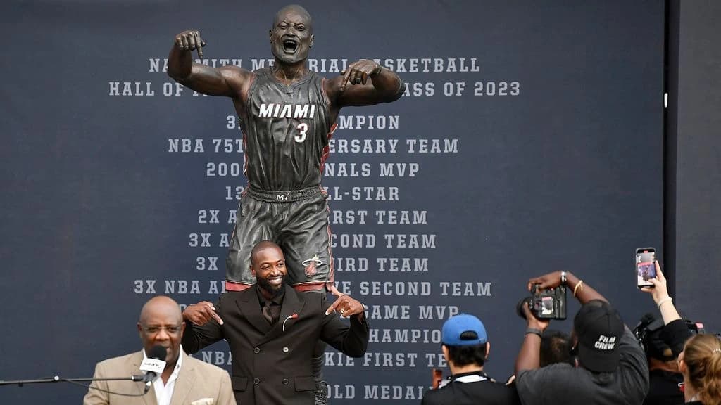 Heat unveil updated Wade statue after original's face was panned