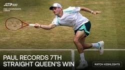 Highlights: Paul gets past Van de Zandschulp, returns to Queen's Club QFs