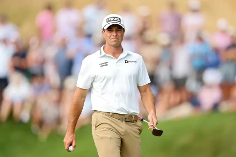 Hovland seizes one-shot PGA Travelers lead over Scheffler