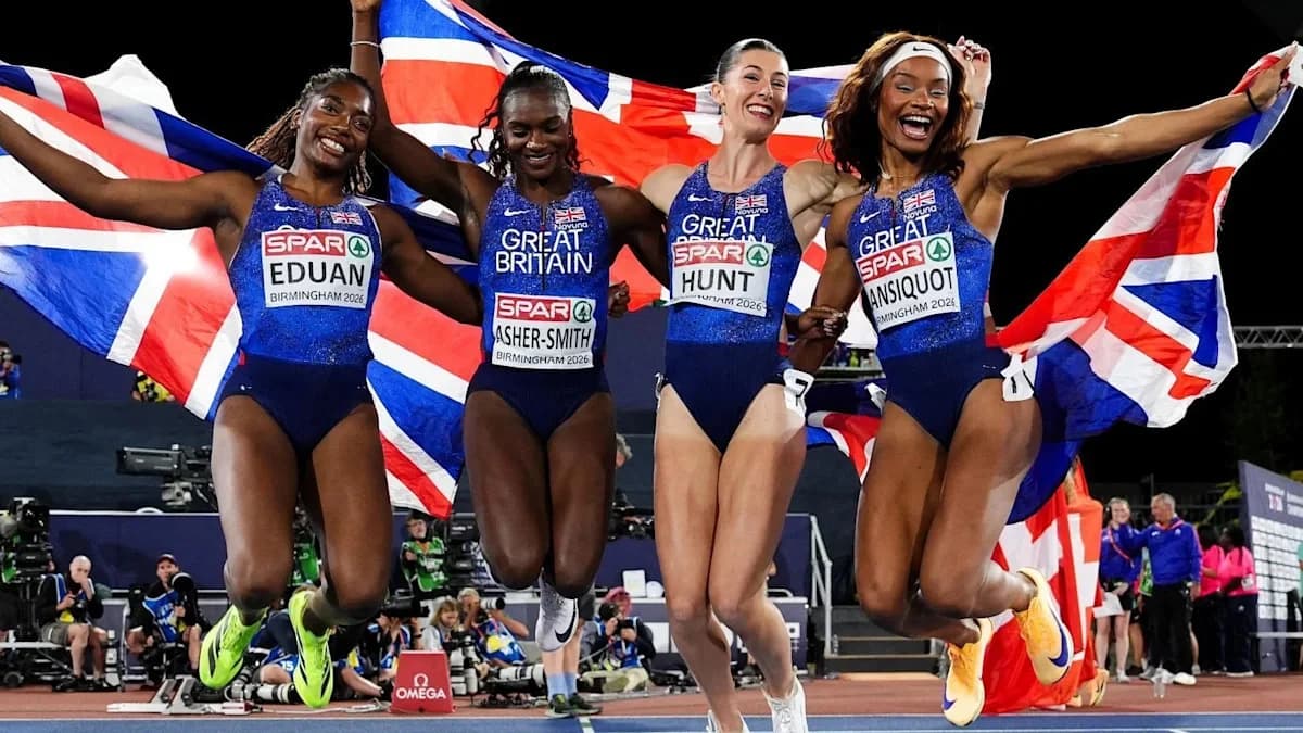 Hunt wins third gold as Asher-Smith makes history