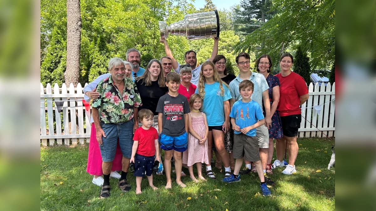 Hurricanes assistant GM celebrates with Stanley Cup in New Jersey