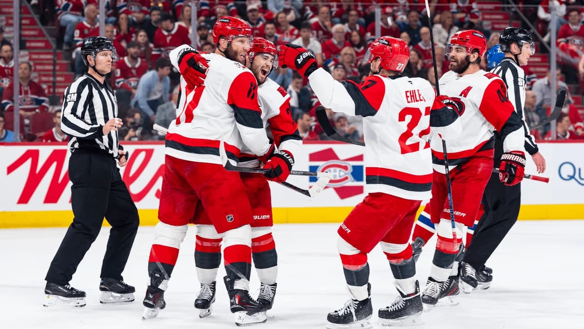 Hurricanes shut out Canadiens in Game 4, move 1 win from Stanley Cup Final