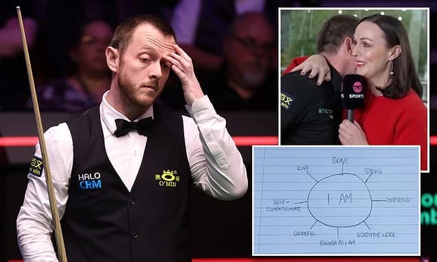 'I am a good dad': Snooker star Mark Allen shares handwritten pages of 'positive affirmations' as he