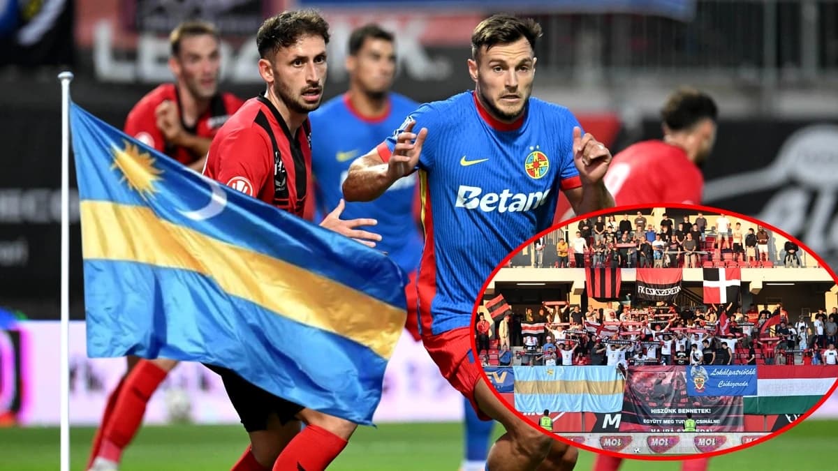 Îi paște o nouă sancțiune?! Steagul Ținutului Secuiesc, în tribune la Csikszereda – FCSB. Cum a fost
