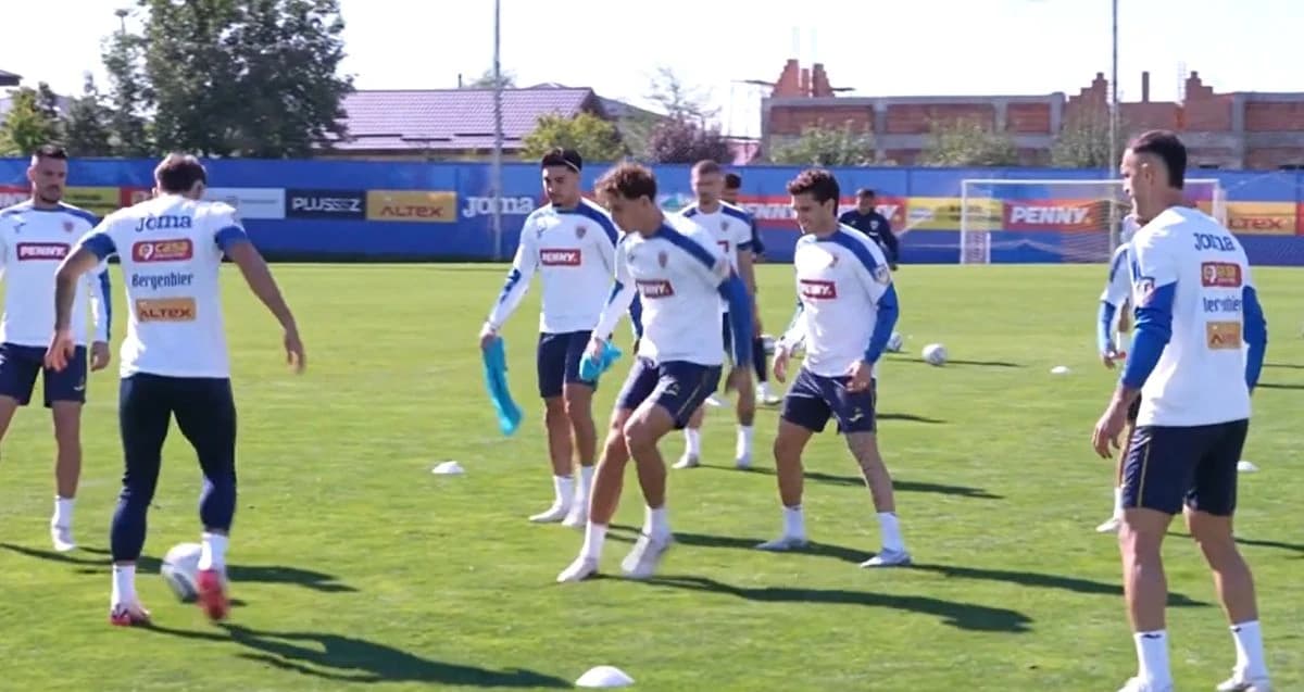 Imagini de la ultimul antrenament al naţionalei înaintea meciului cu Suedia din Liga Naţiunilor