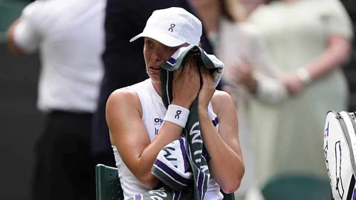 Imaginile zilei la Wimbledon! Iga Swiatek nu a mai rezistat și a început să plângă pe teren