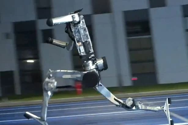 Incredible moment robot smashes Usain Bolt's 100-metre record of 9.58 seconds