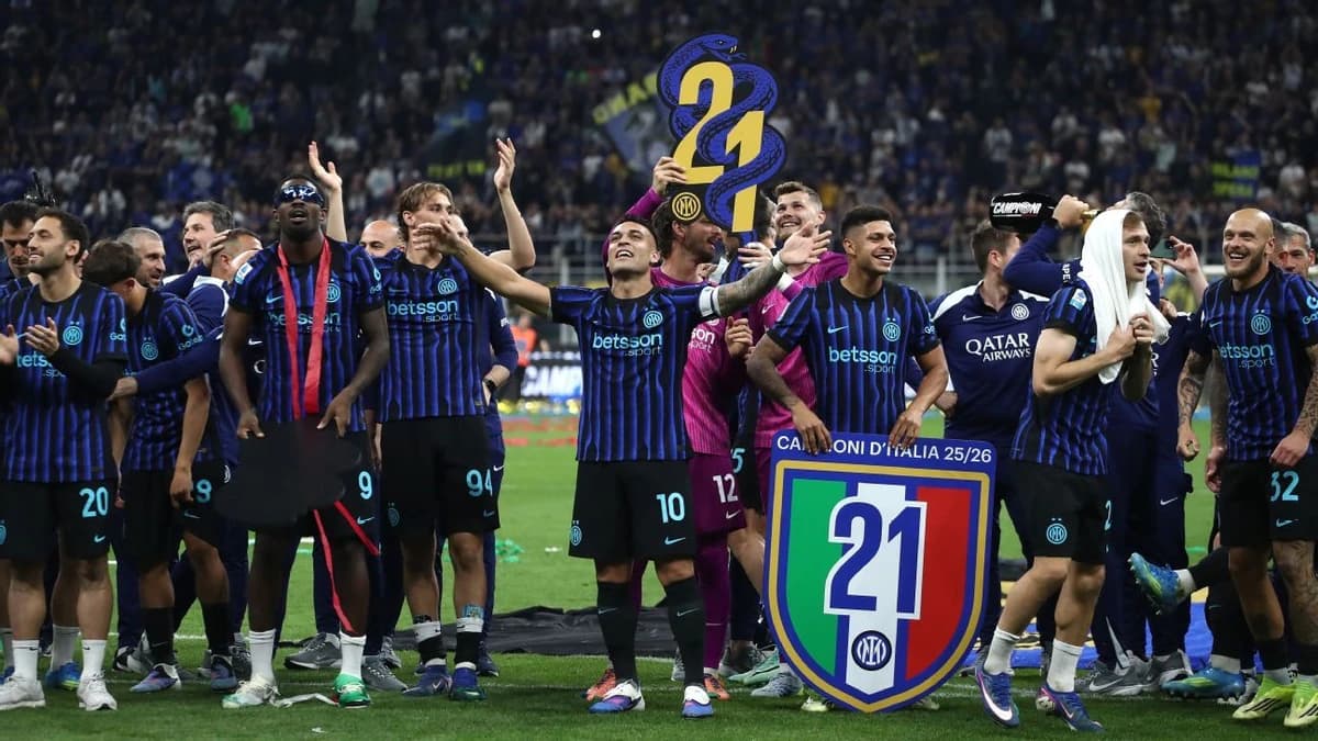 Inter Milan win to clinch club's 21st Serie A titl...