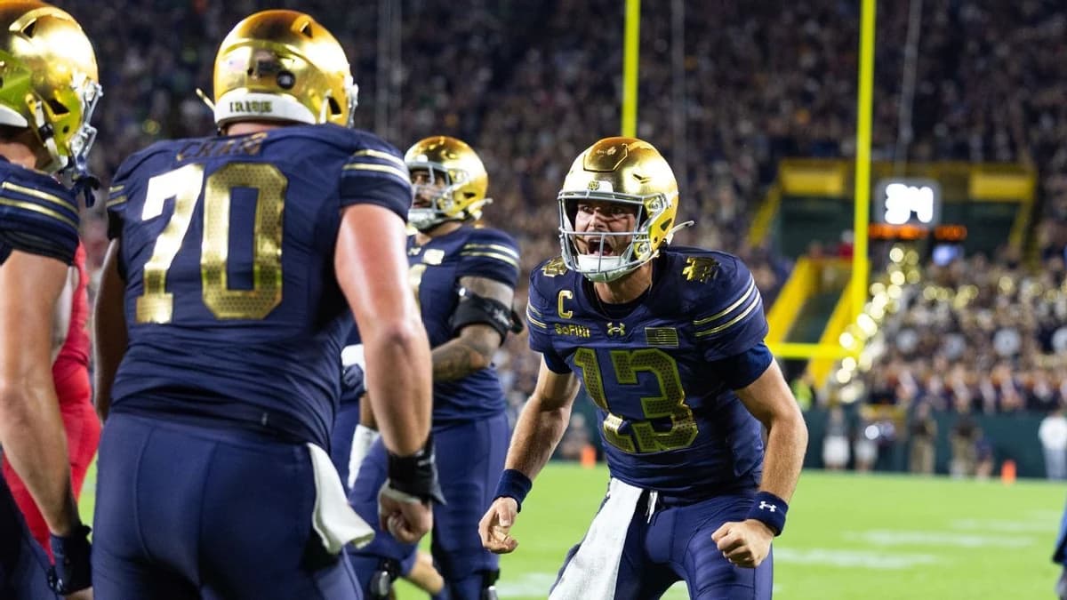 Irish pull away, take down Badgers at Lambeau