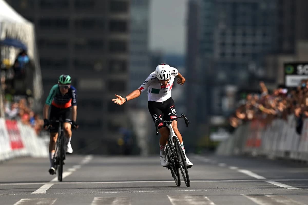 Isaac del Toro announces himself as rainbow jersey favourite with Grand Prix de Montréal victory