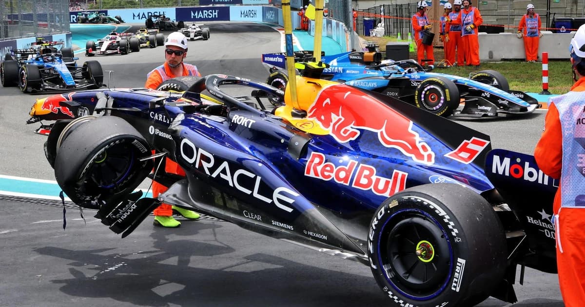 Isack Hadjar 'spiral' feared after Miami GP crash