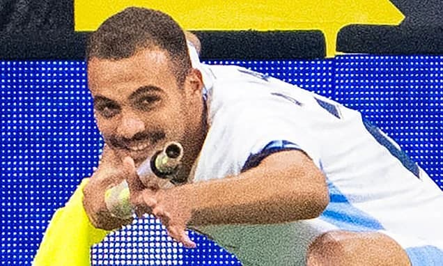 Israel footballer pleads his innocence as he's sent off for 'GUN GESTURE' celebration - but rules sh