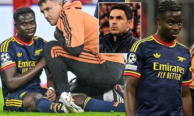 'It doesn't look good': Mikel Arteta sparks fears over Bukayo Saka injury after Arsenal winger limpe