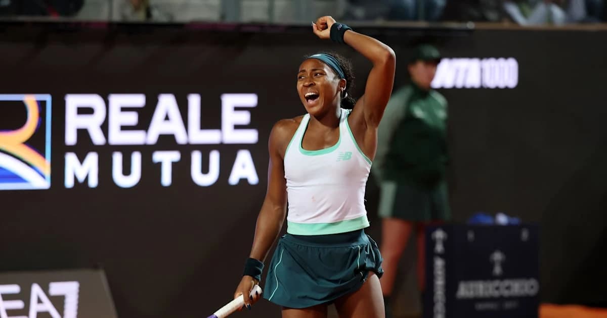 Italian Open 2026: Coco Gauff converts fifth match point to beat Mirra Andreeva and reach Rome semif
