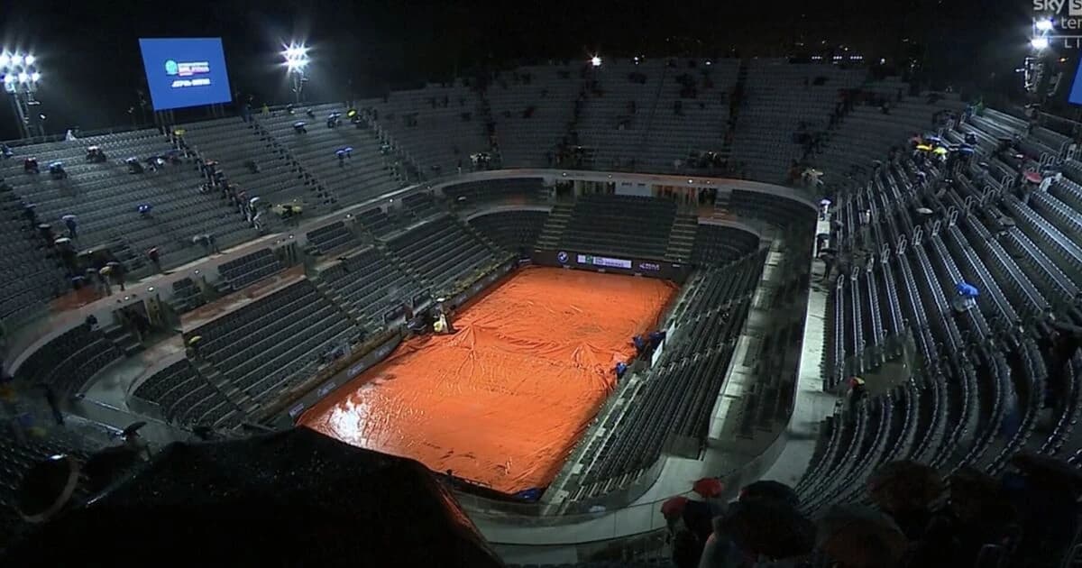 Italian Open semi-final postponed as Jannik Sinner and Daniil Medvedev forced off court