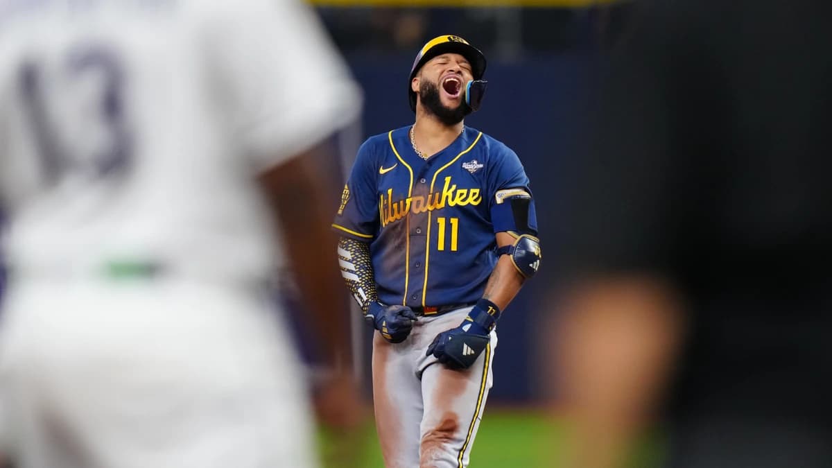 Jackson Chourio just showing off now as the face of the Brewers as Crew creeps closer to World Serie