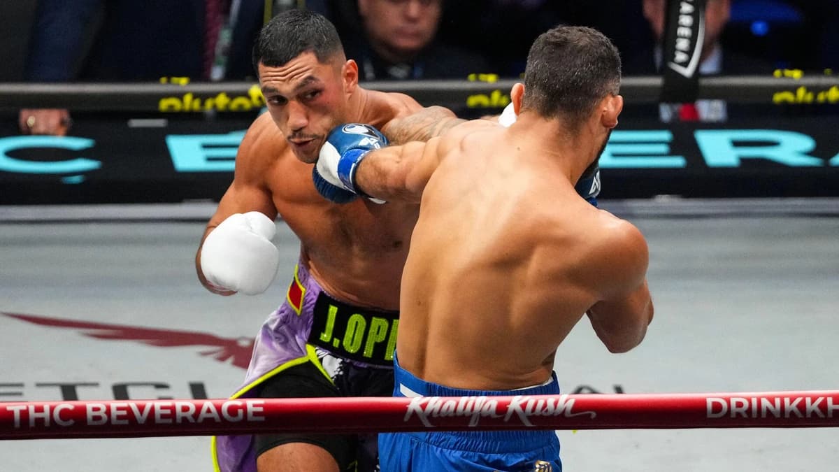Jai Opetaia scores brutal knockout of Noel Mikaelian to cruiserweight titles, calls out David Benavi
