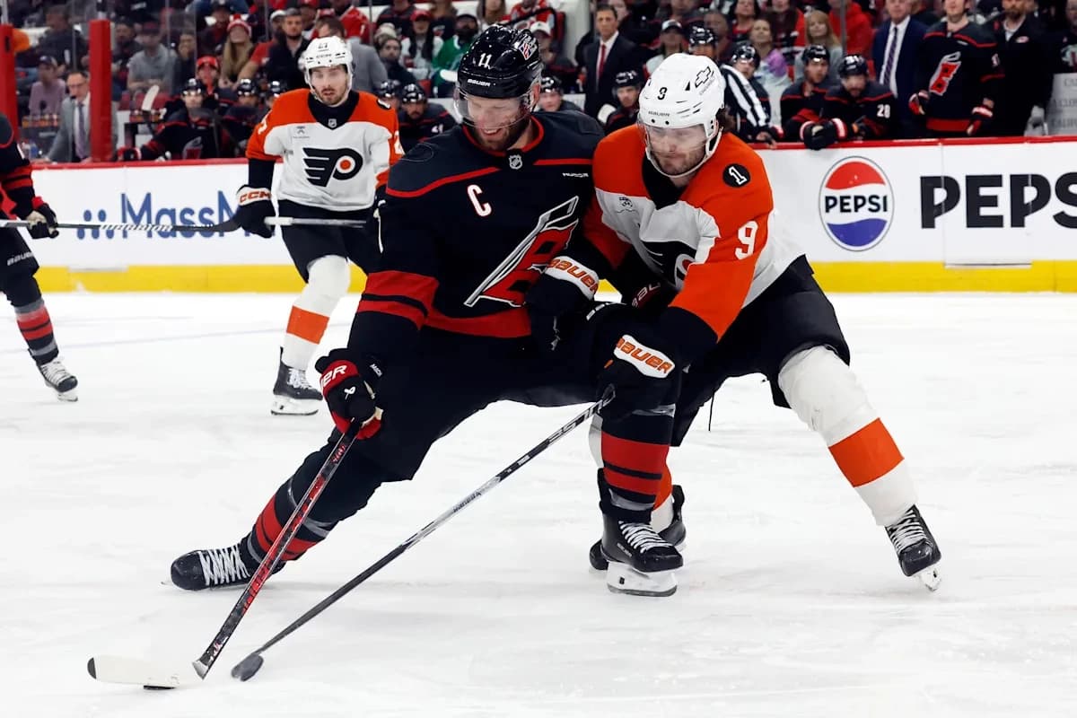 Jarvis' score forces OT in Game 2 of Flyers-Hurricanes 2nd-round series in NHL playoffs