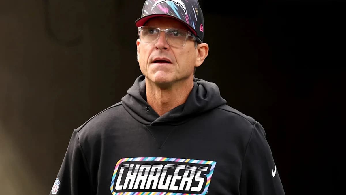 Jim Harbaugh’s dejected postgame speech after Chargers’ 0-5 start to the season has fans concerned