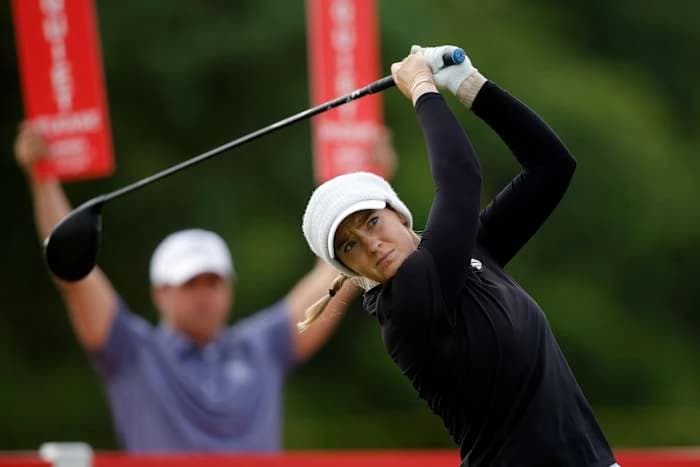 Jing Yan maintains lead in the wind-swept Meijer LPGA Classic