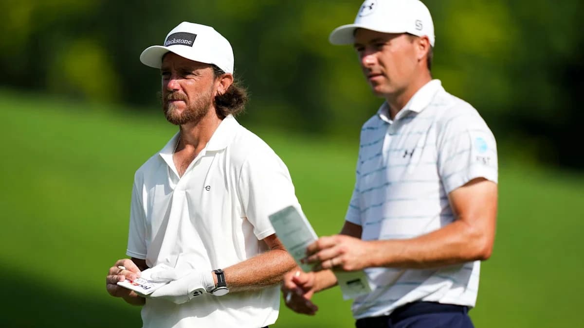 Jordan Spieth shoots 5-under 65 alongside Tommy Fleetwood in 'stress free' playoff opener