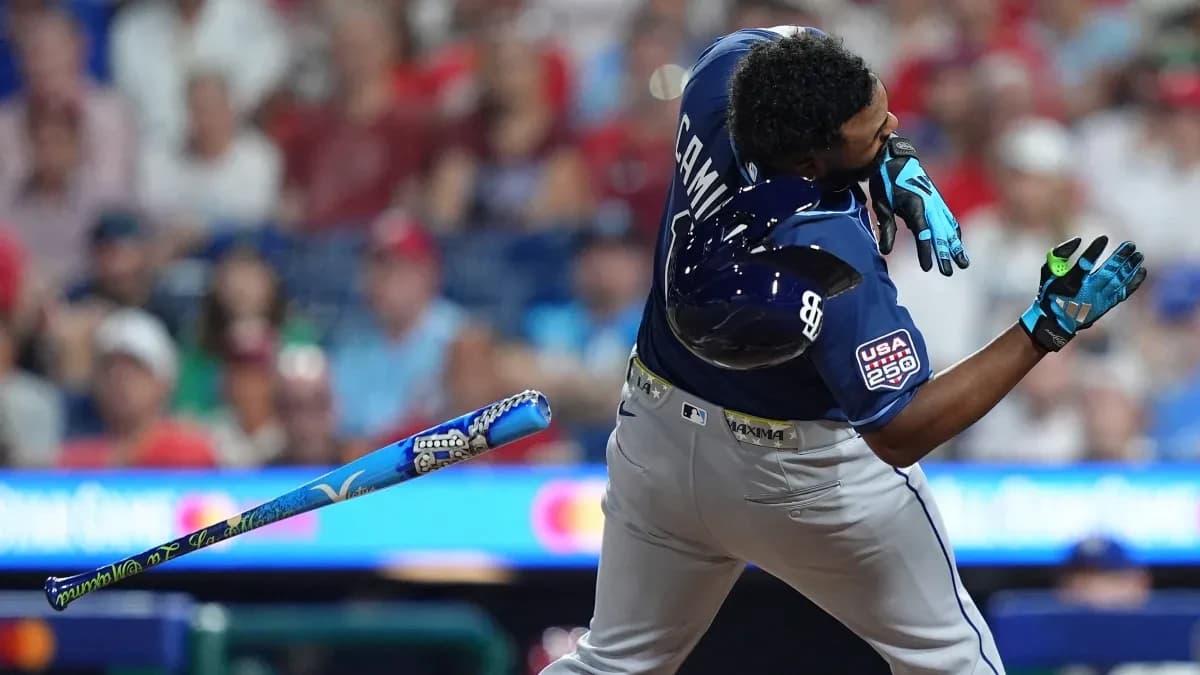 Junior Caminero injury update: Latest news on Rays star who left All-Star Game after taking pitch of