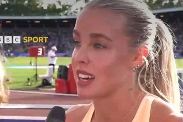 Keely Hodgkinson reacts after being shocked live on BBC โ 'Won't let that happen again'