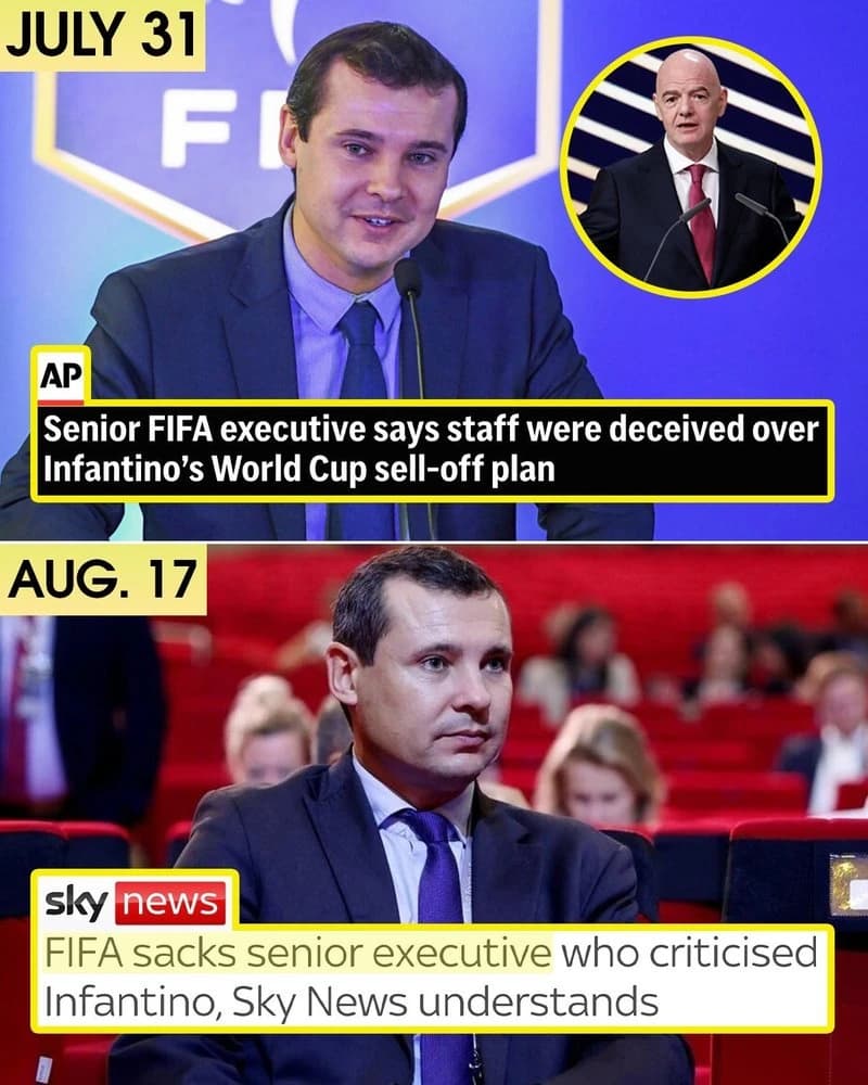 Kevin Lamour, directorul de operaţiuni al FIFA, demis din funcţie după ce l-a criticat pe Gianni Inf