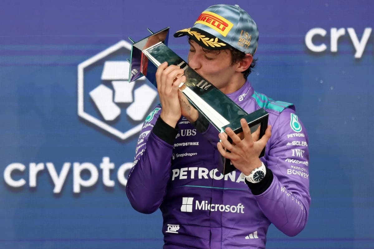 Kimi Antonelli holds off Lando Norris to claim third straight F1 victory in Miami