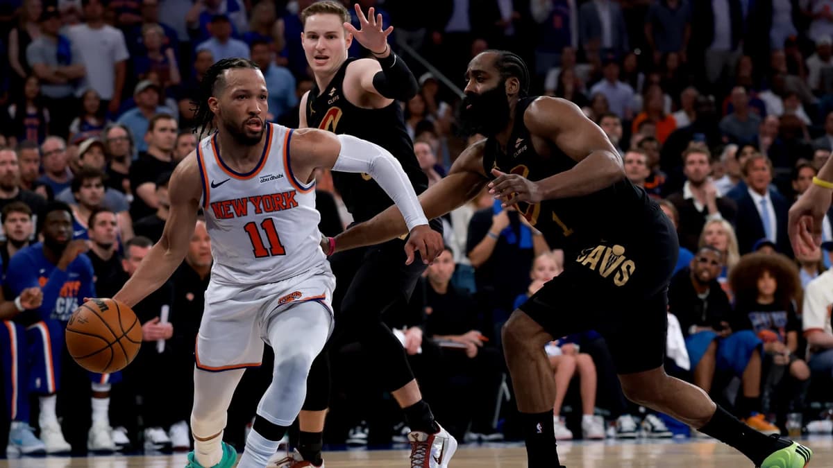 Knicks pull off epic Game 1 comeback over Cavaliers as Jalen Brunson turns James Harden into a red c