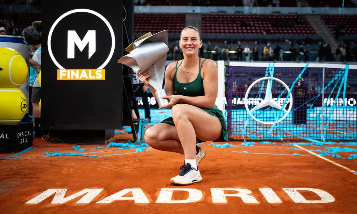 Kostyuk breaks through for first WTA 1000 title in Madrid