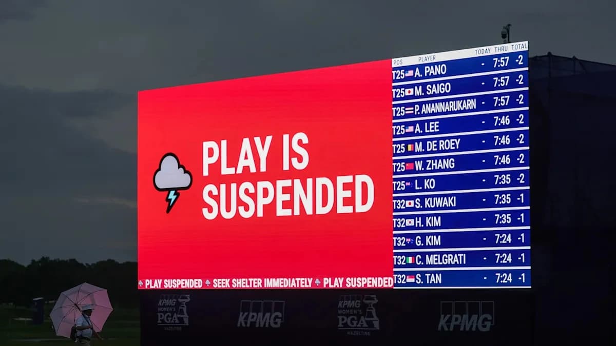 KPMG Women's PGA Championship final round delayed due to weather