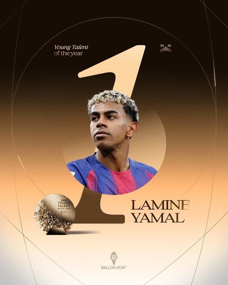 Lamine Yamal, desemnat pentru a treia oară consecutiv cel mai mai bun tânăr jucător la gala Balonul