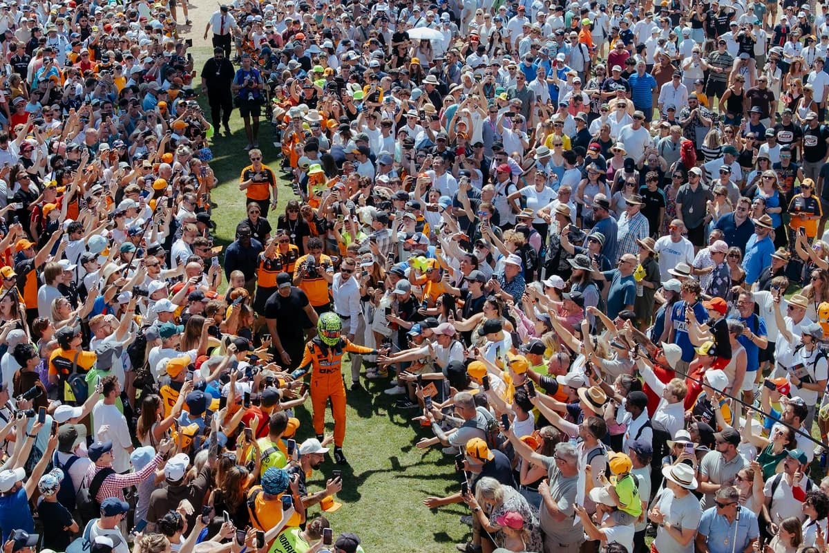 Lando Norris celebrates 2025 Formula 1 Drivers’ World Championship at Goodwood Festival of Speed
