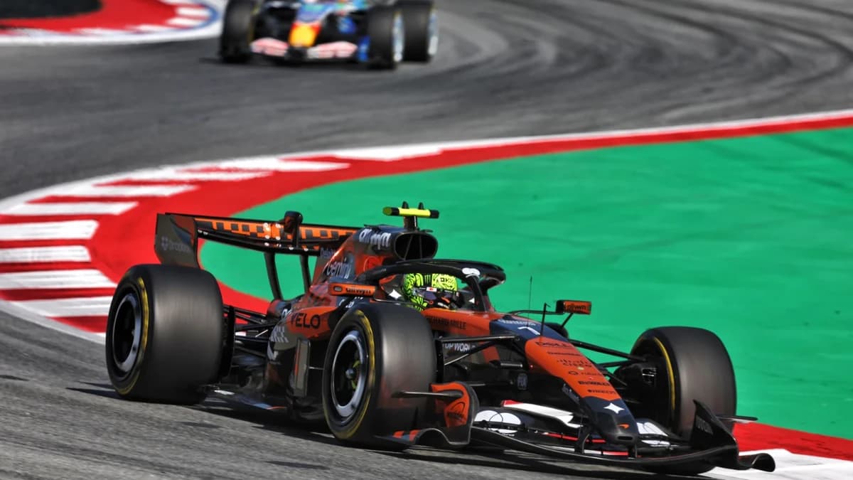 Lando Norris pips George Russell to lead McLaren progress in F1 Barcelona FP2