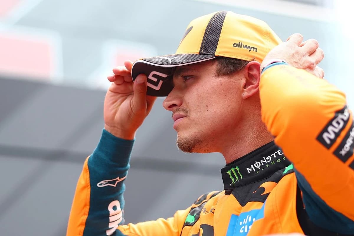 Lando Norris wrestles 740hp McLaren around wet Nurburgring