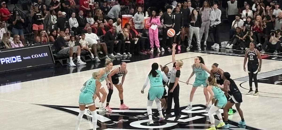 Las Vegas Aces Fall To New York Liberty As Giannis Antetokounmpo Watches Courtside