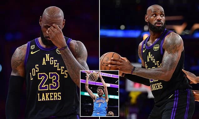LeBron James, 41, hits career crossroads in LA as Lakers are SWEPT by Thunder with his contract set