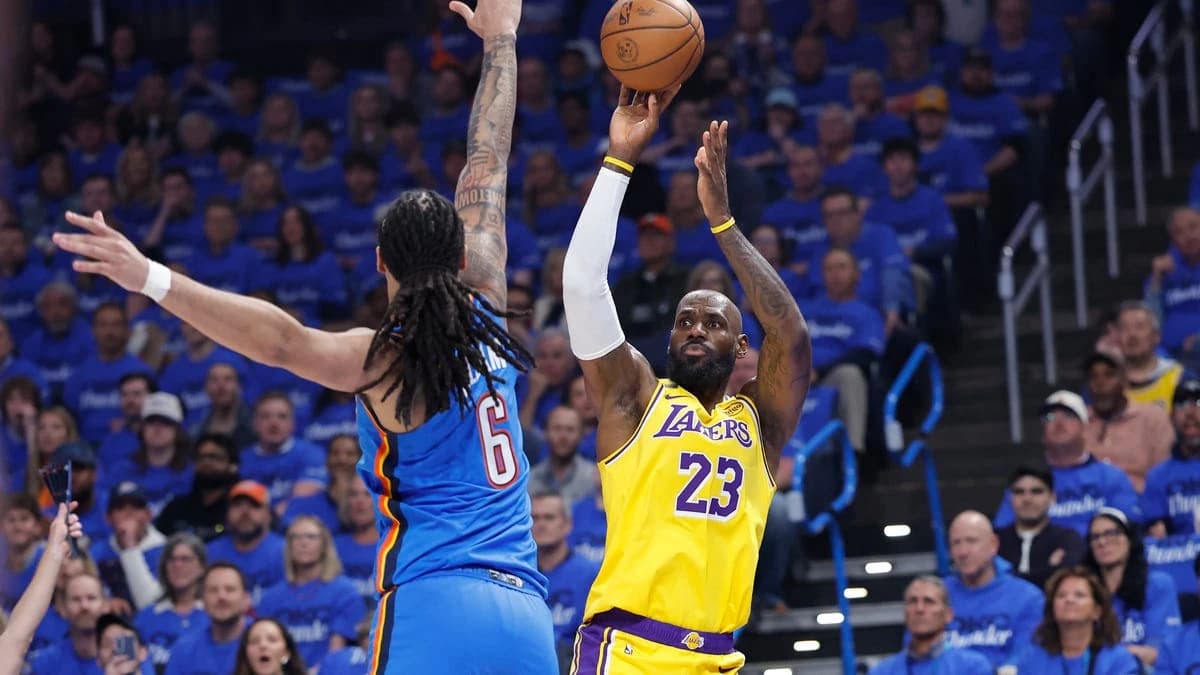 LeBron James keeps it blunt after OKC's Game 1 win over Lakers: 'We're down 1-0'