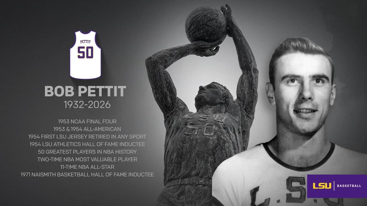 Legendary LSU, NBA Star Bob Pettit Passes Away At The Age Of 93