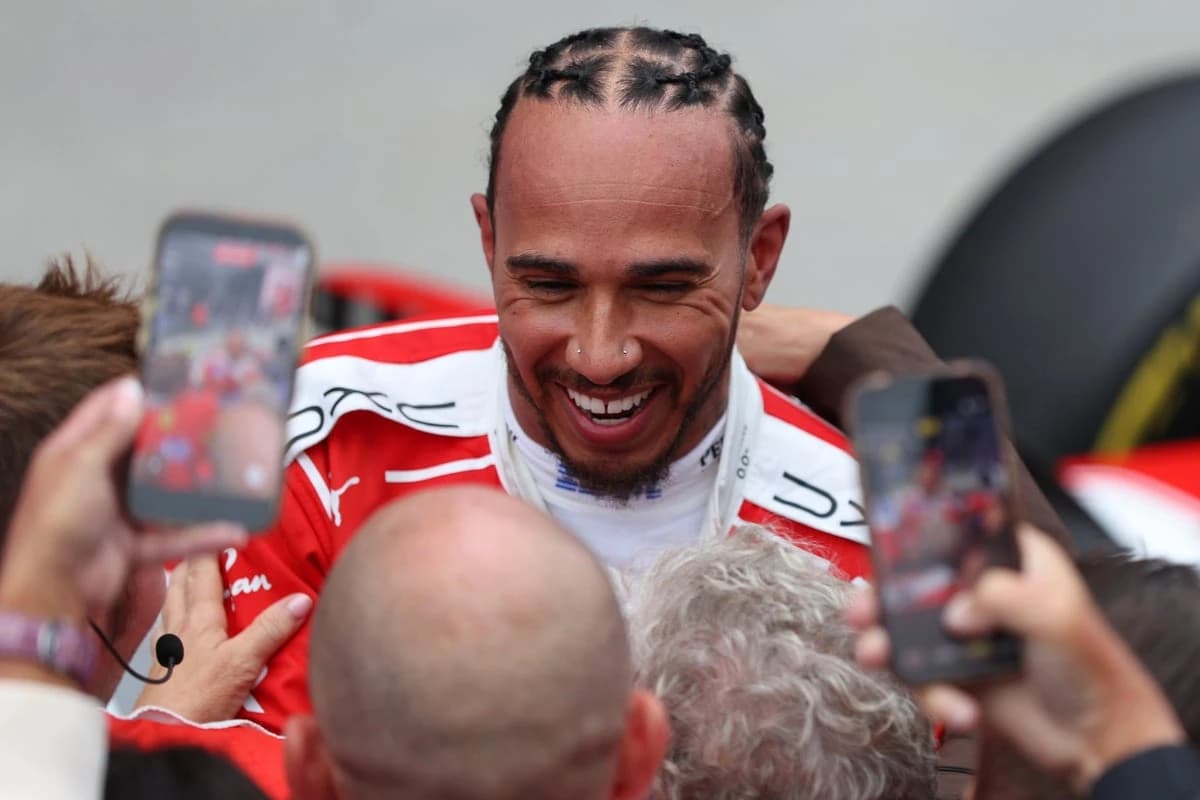 Lewis Hamilton overjoyed after ‘hunting’ Max Verstappen for best Ferrari F1 result