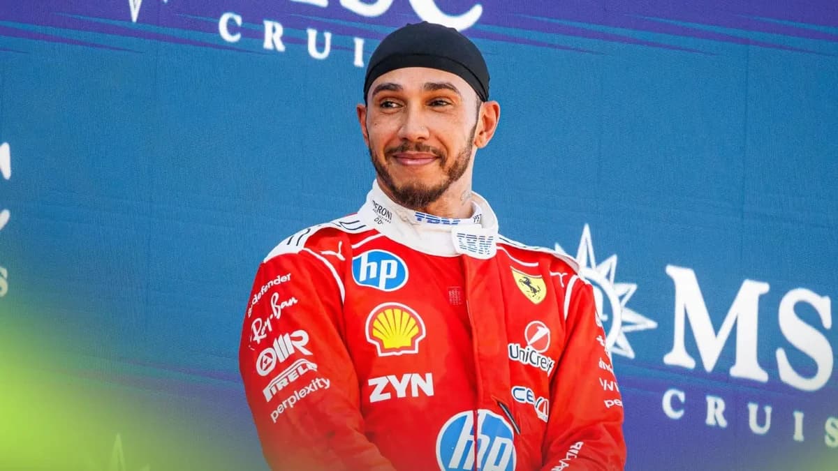 Lewis Hamilton ‘stick the middle finger up’ message after milestone Ferrari win