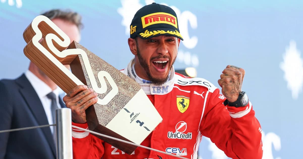 Lewis Hamilton wins his first Formula 1 Grand Prix for Ferrari