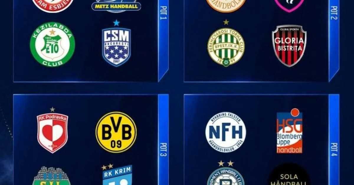 Liga Campionilor la handbal: CSM București, urna 1, Gloria Bistrița, urna 2, Dinamo, urna 3