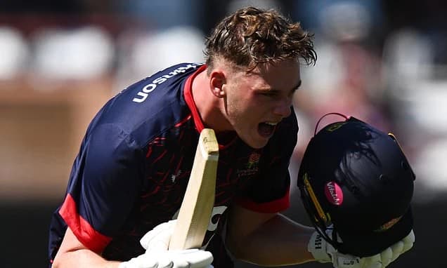 Like father, like son! Freddie Flintoff's 18-year-old son, Rocky, blazes stunning maiden hundred for