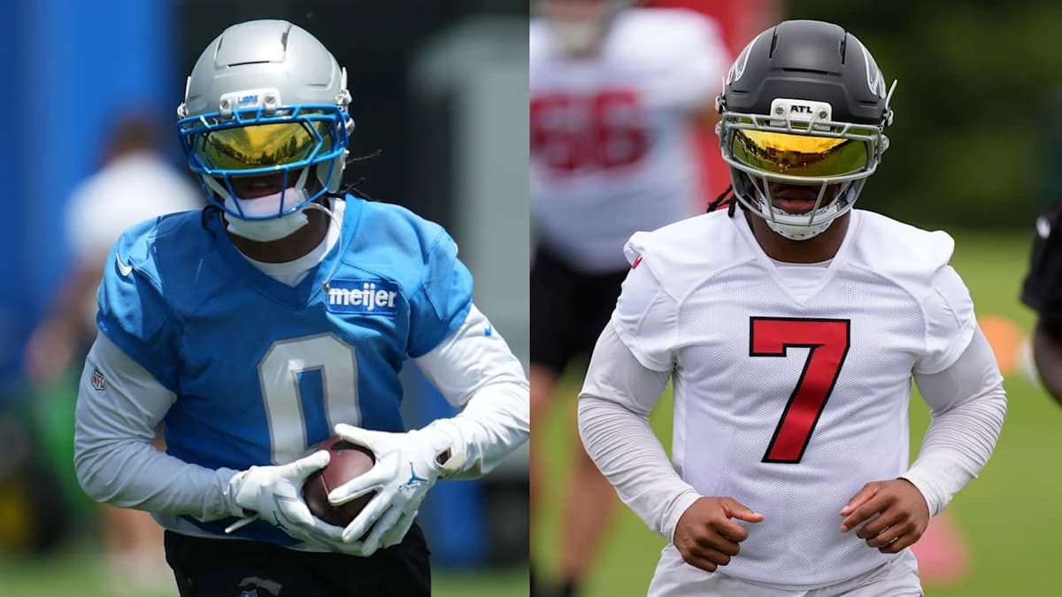 Lions' Jahmyr Gibbs, Falcons' Bijan Robinson remain sidelined at training camp as contract talks con